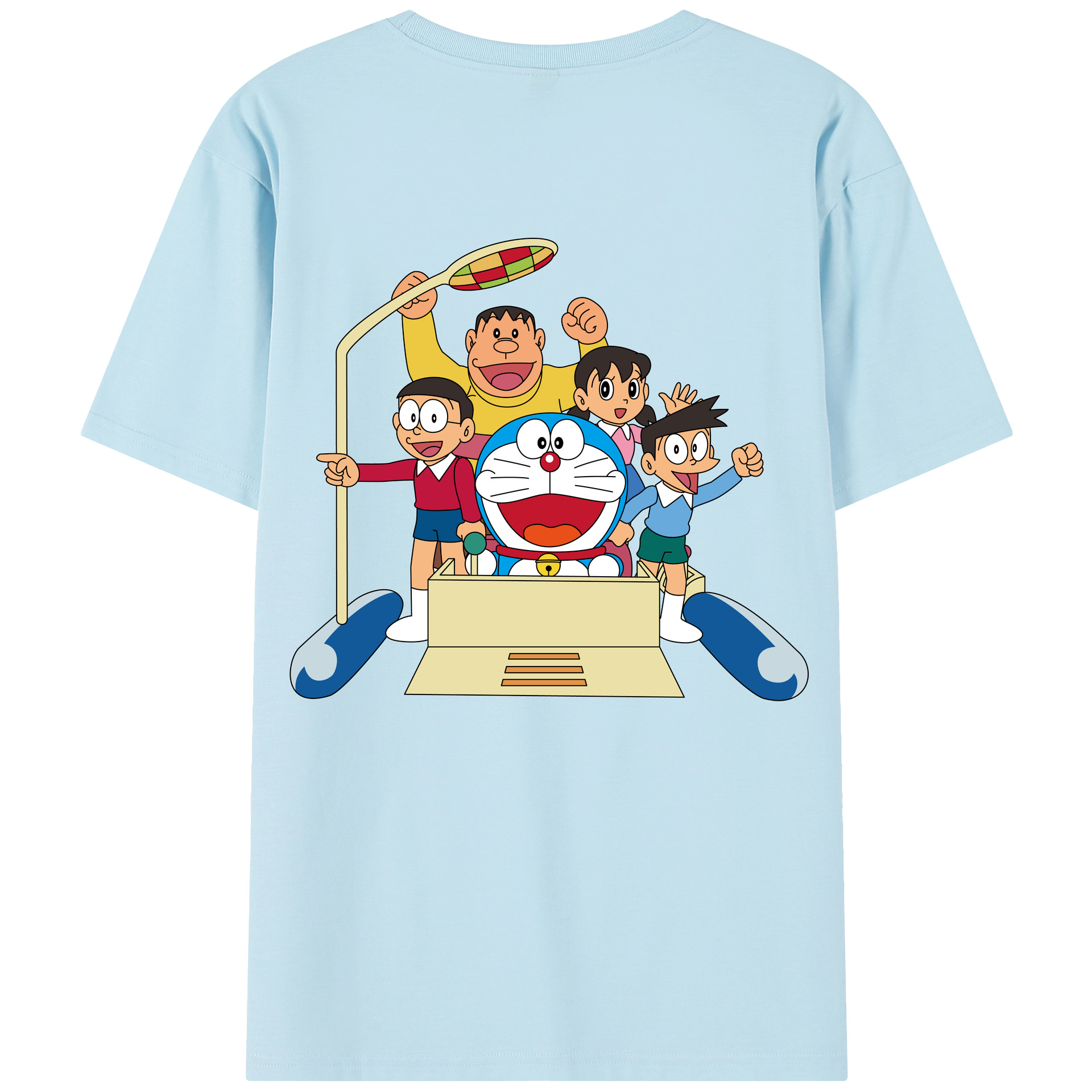 （画像用） ドラえもん 骨川 スネ夫 Doraemon Honekawa Suneo 綿100％半袖Tシャツ（背面プリント）